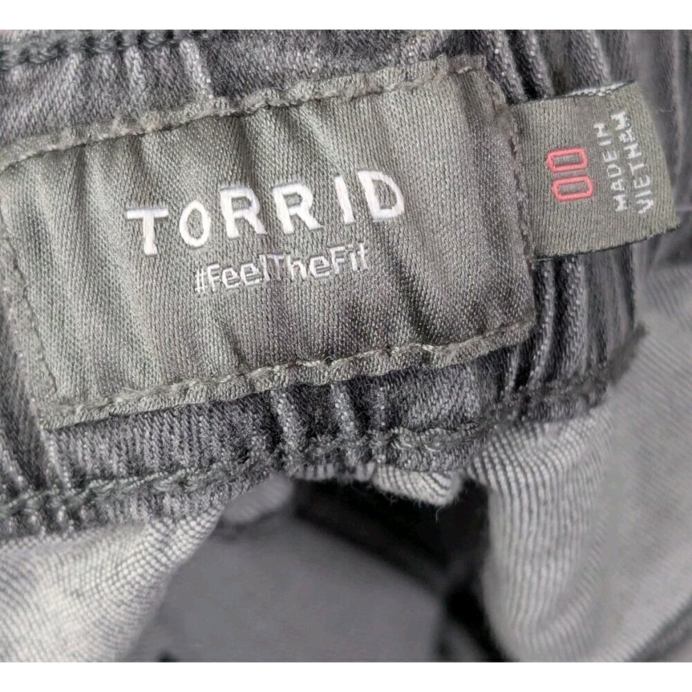 Torrid Crop Pull On Boyfriend Straight Pants Womens M/L 10 Medum/Large Gray - Picture 3 of 16